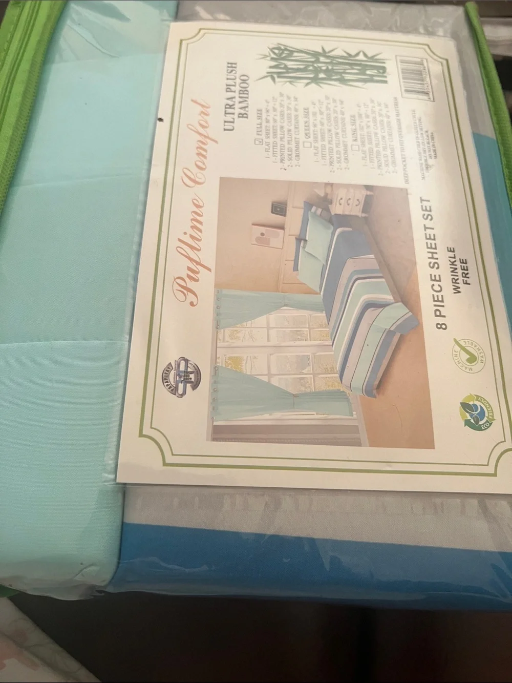 Ultra Plush Bamboo 8-Piece Sheet Set - Light Aqua